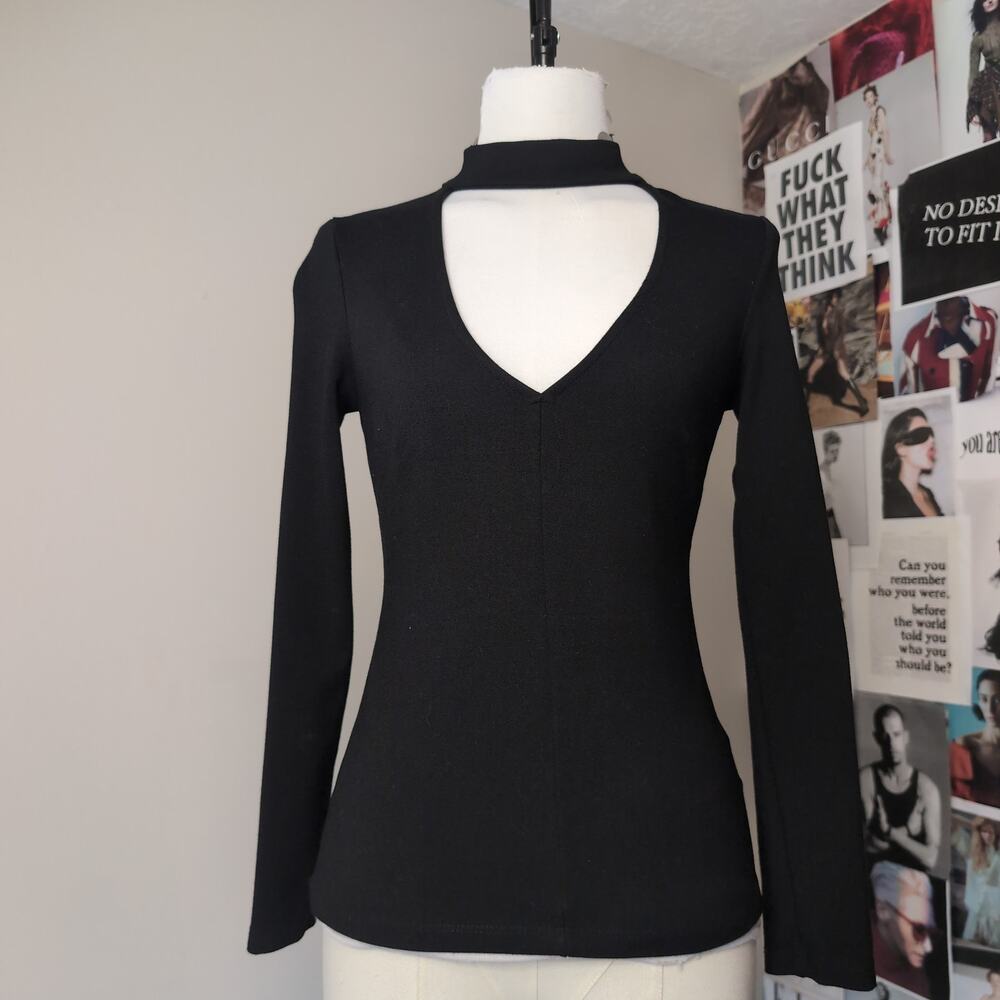 Choker Cutout Long Sleeve Y2k Top